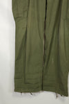 1964 Contract 1st Model Jungle Fatigue Pants, L-R, stained, repaired, used.