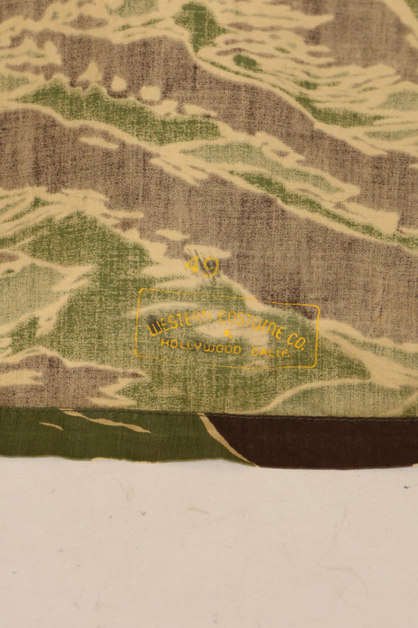 1968 "Green Beret" movie costume John Wayne pattern tiger stripe shirt