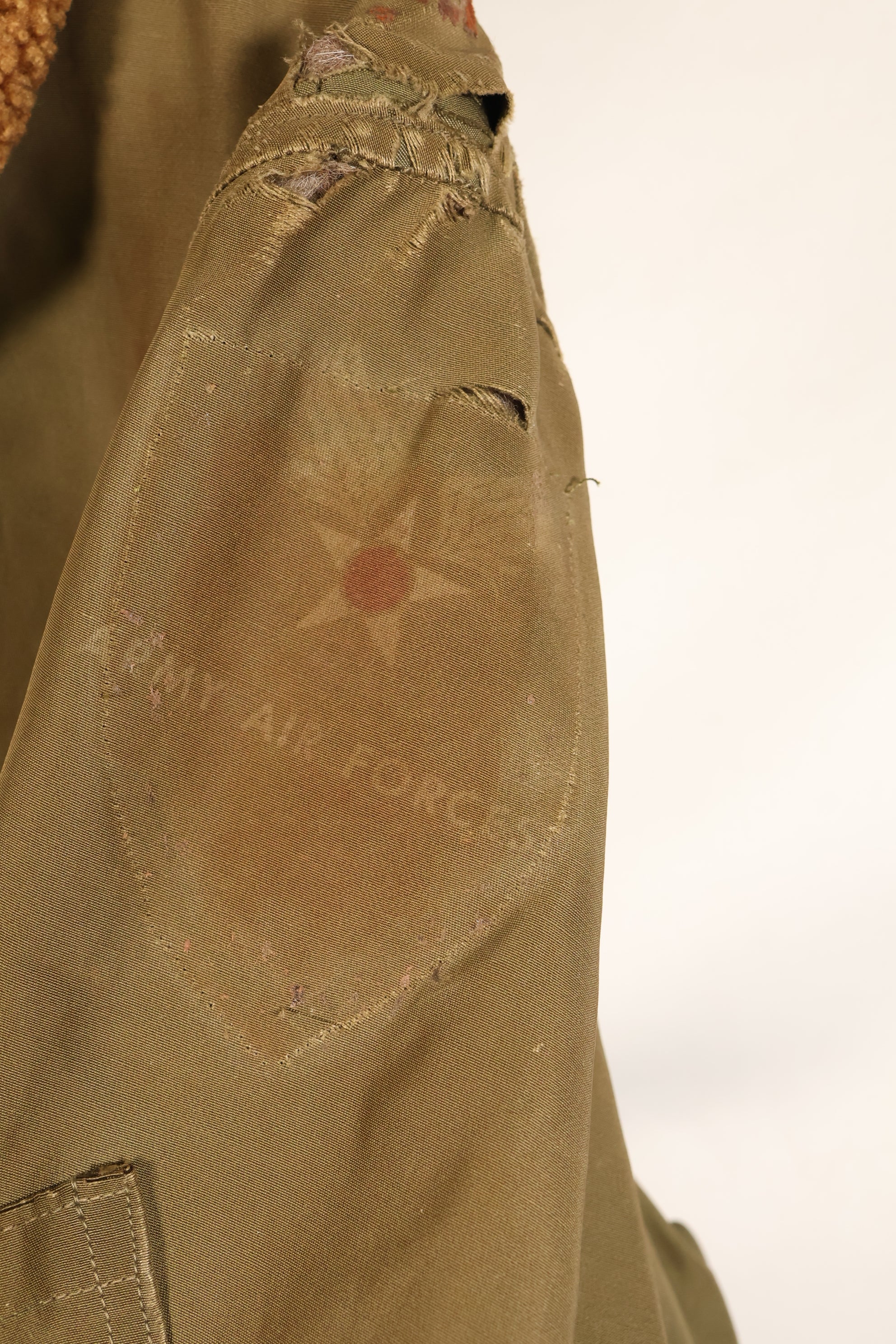 1940s, Size 42, WWII, U.S. Army Air Forces, B-15 Flight Jacket, Calendar-finished fabric, Used