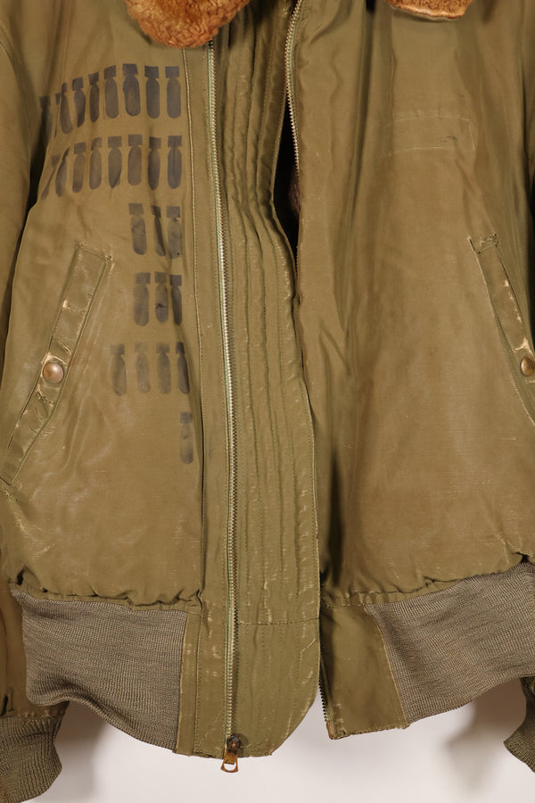 1940s, Size 42, WWII, U.S. Army Air Forces, B-15 Flight Jacket, Calendar-finished fabric, Used