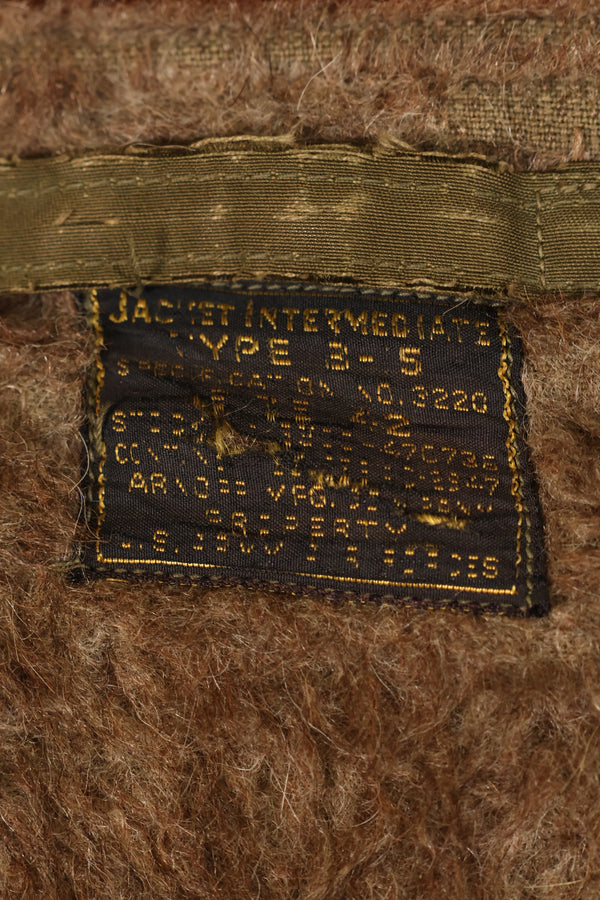 1940s, Size 42, WWII, U.S. Army Air Forces, B-15 Flight Jacket, Calendar-finished fabric, Used