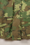 Estimated circa 1966–67; Estimated S-R; Early print; ERDL leaf camouflage; No rip; Fatigue jacket; Short sleeves; Used