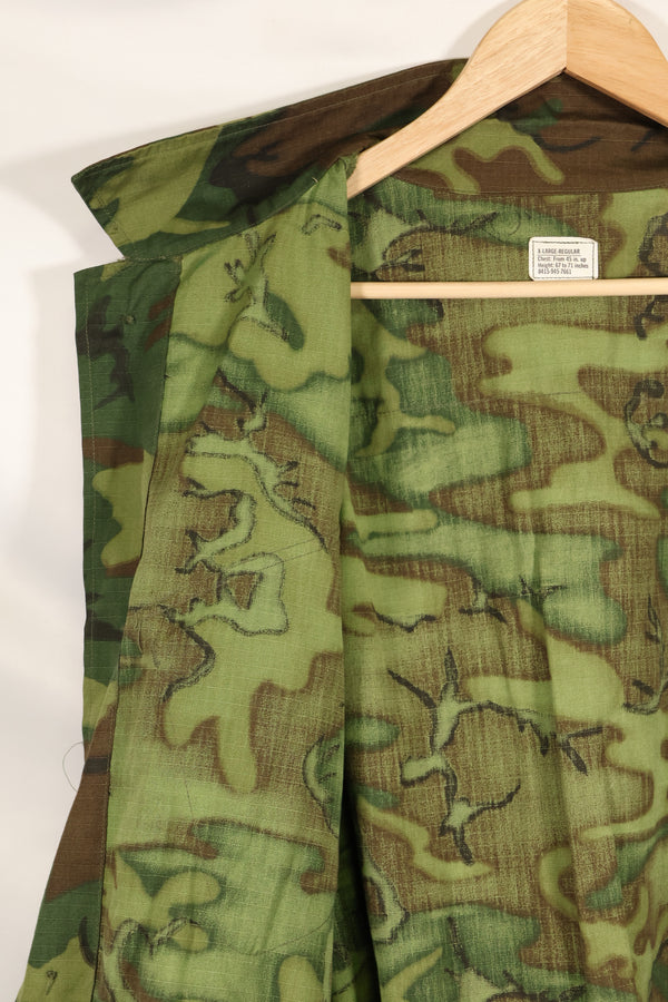 1970 Contract Deadstock X-L-R ERDL Green Leaf Camouflage Jungle Fatigue Jacket