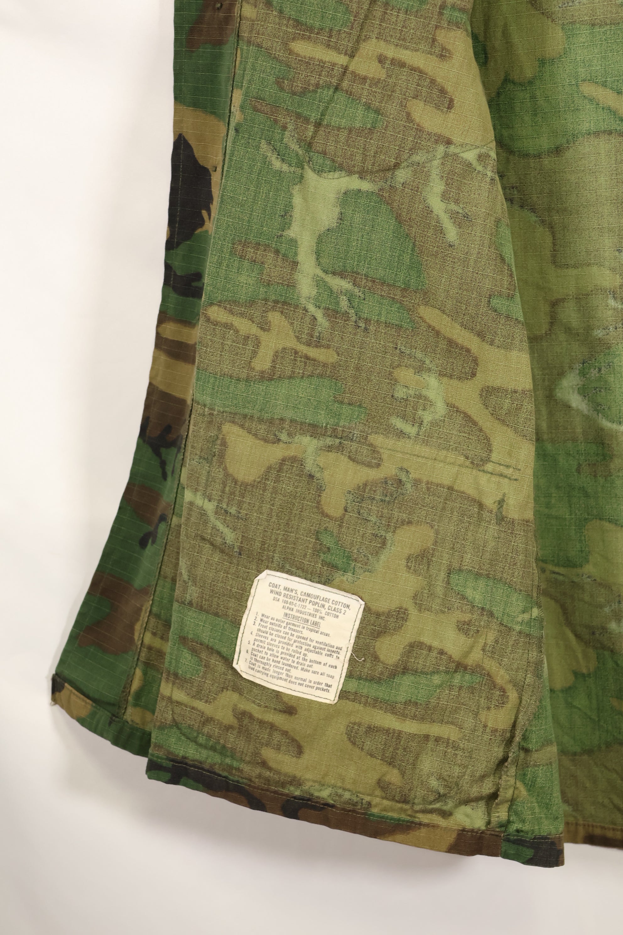 Actual 1969 M-S Ripstop ERDL Fatigue Jacket Brown Leaf Used