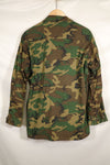 Actual 1969 M-S Ripstop ERDL Fatigue Jacket Brown Leaf Used