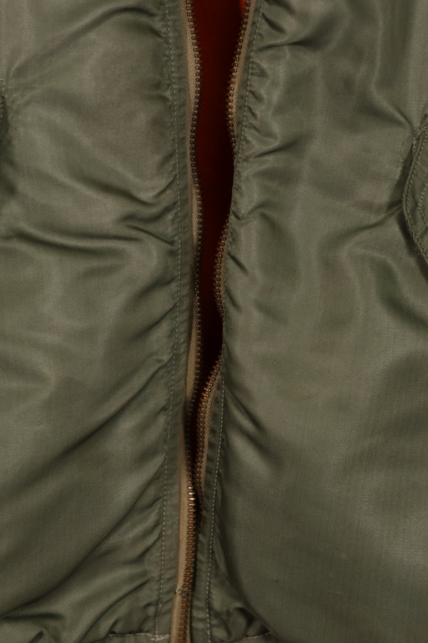 Real early 1960s USAF L2-B flight jacket with damaged ribs, no zipper slider