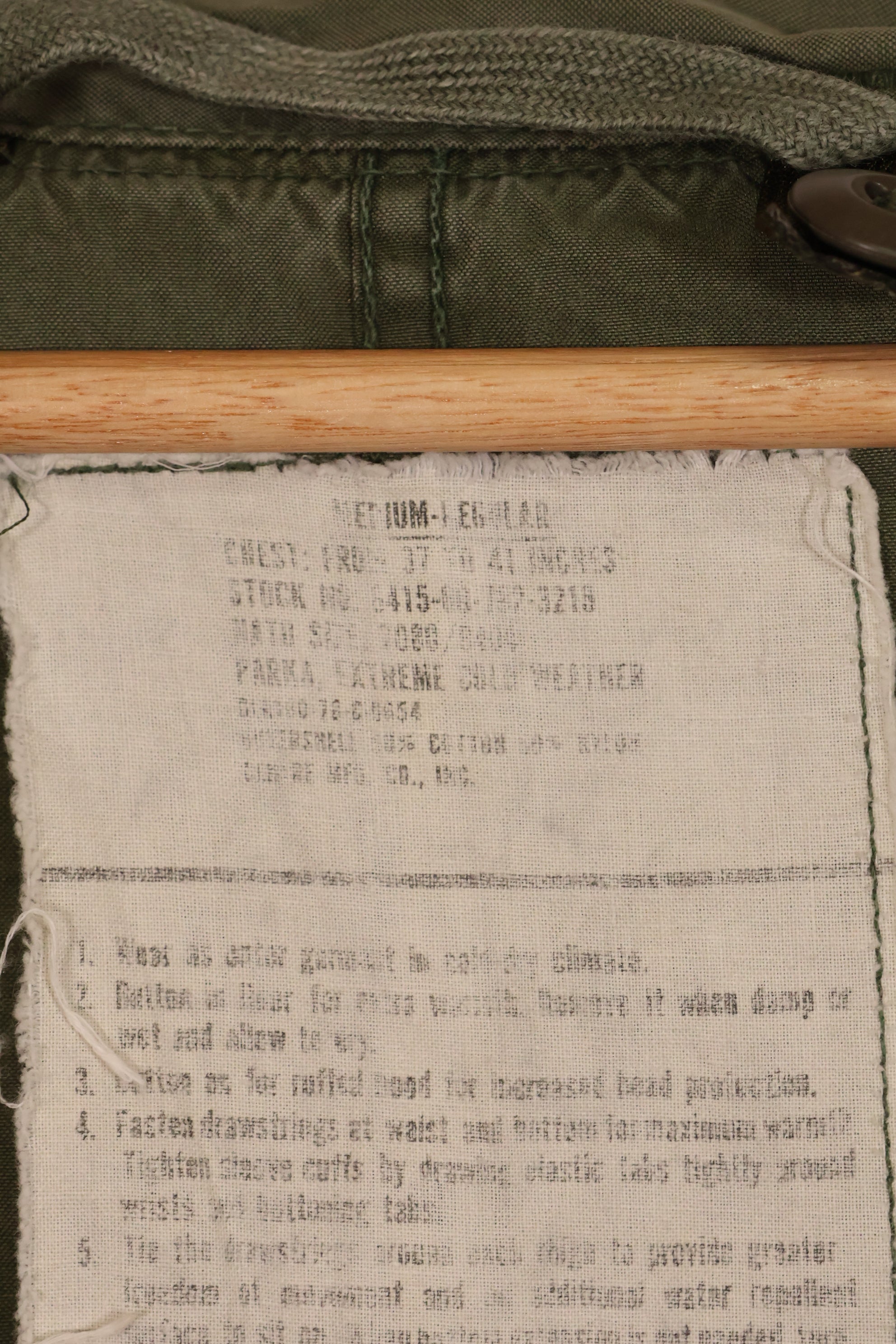 1978 Contract M-R M65 Field Parka Shell Only Used B