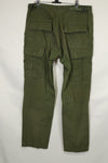 1968 Contract 4th Model Ripstop Jungle Fatigue Pants M-L Used