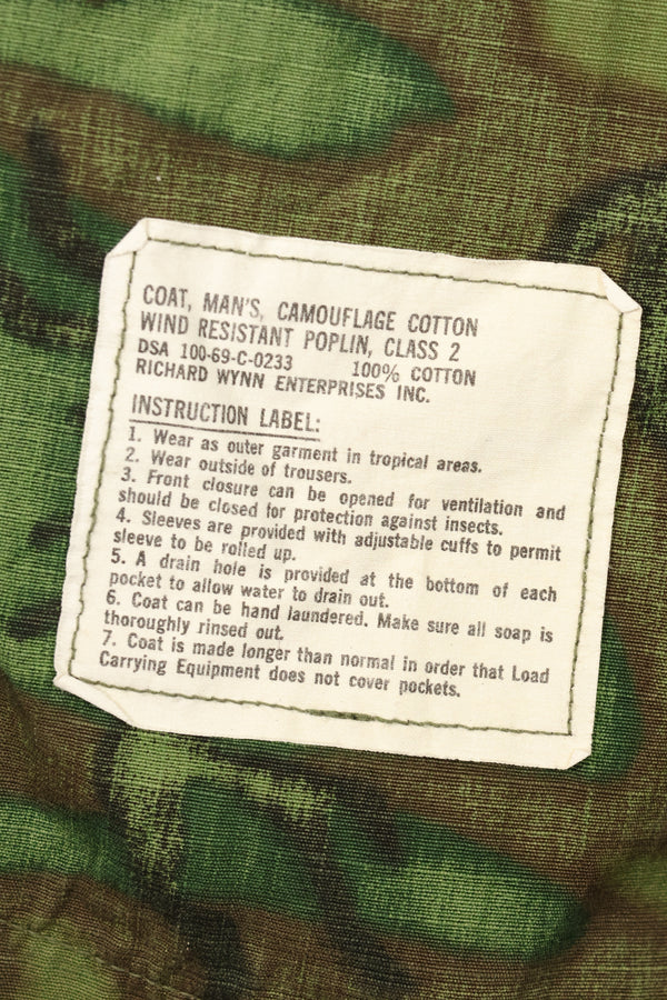 1969 Contract L-S Ripstop ERDL Camo Jungle Fatigue Jacket (Used)