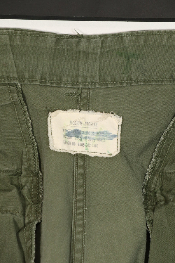 Real 1964 1ST MODEL Jungle Fatigue M-R Pants Used B