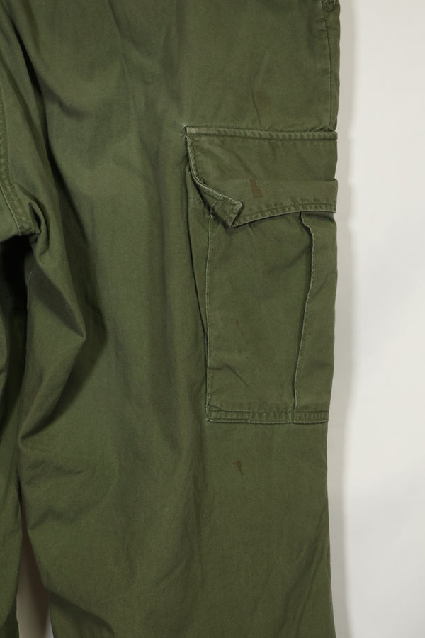 Estimated 1967 Contract 3rd Model Non Ripstop Jungle Fatigue Pants X-L-R Used