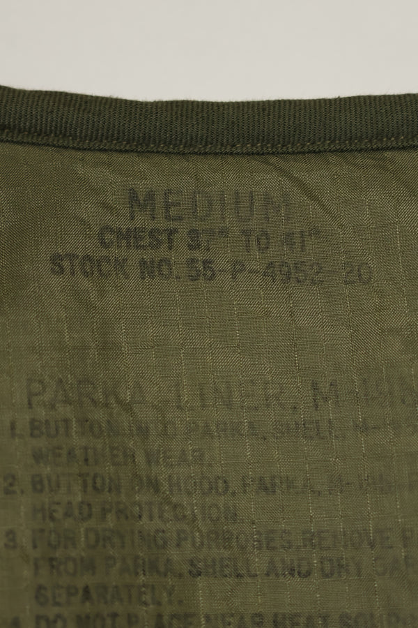 April 1953 Pile Liner for M51 Field Parka Size Medium Used