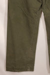 Real 1940s WWII US made British Army HBT jungle trousers, used.