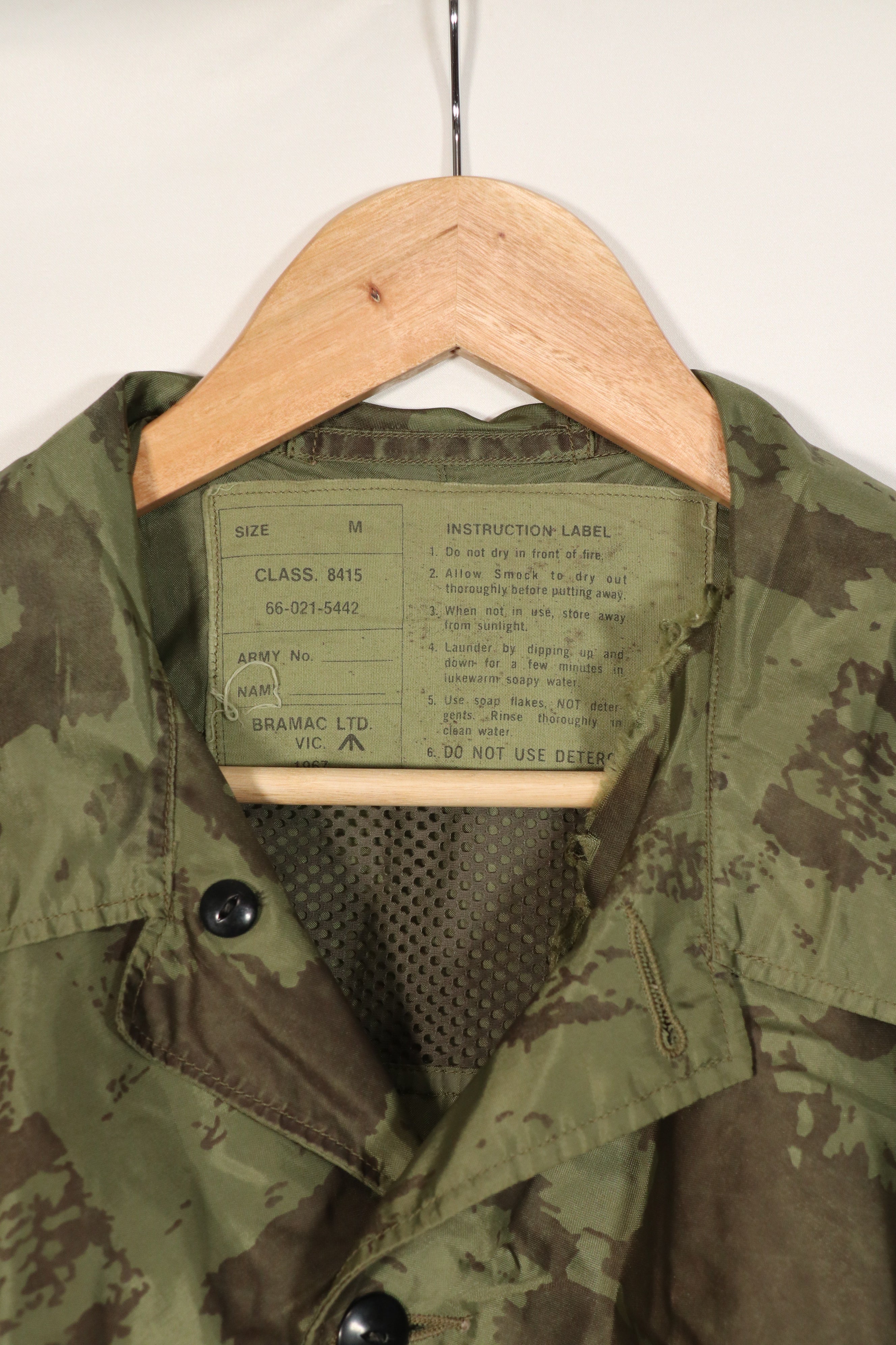 Real 1967 Australian Army raincoat, used, faded, used, B