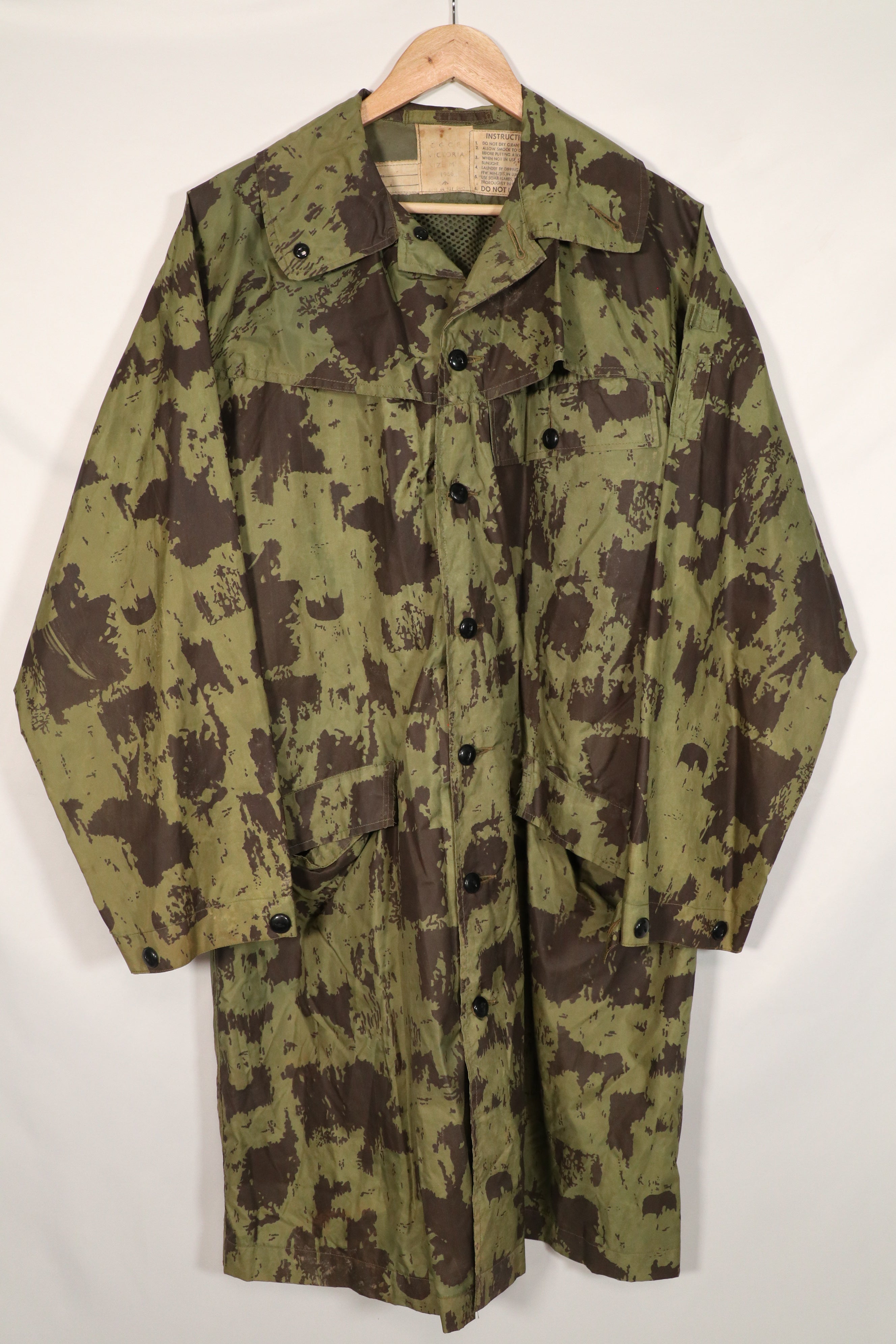 Real 1966 Australian Army raincoat, used, faded, used.