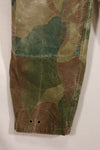 1956 Belgian Army Brushstroke camouflage airborne pants, used, faded.