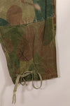 1956 Belgian Army Brushstroke camouflage airborne pants, used, faded.