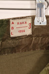 1956 Belgian Army Brushstroke camouflage airborne pants, used, faded.