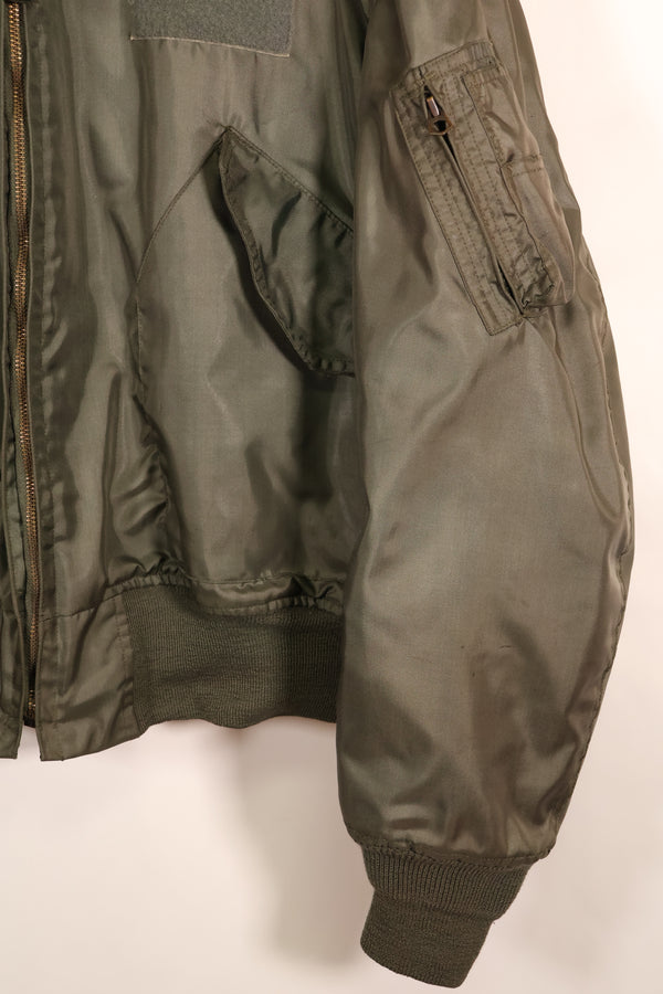 Estimated 1983 Contract, LARGE, U.S. Navy, CWU-45P Flight Jacket with Pleats, Used