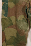 1956 Belgian Army Brushstroke camouflage airborne pants, used, faded.