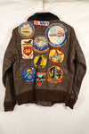 1977 Contract US Navy G-1 Flight Jacket with patches, size 40, good condition.