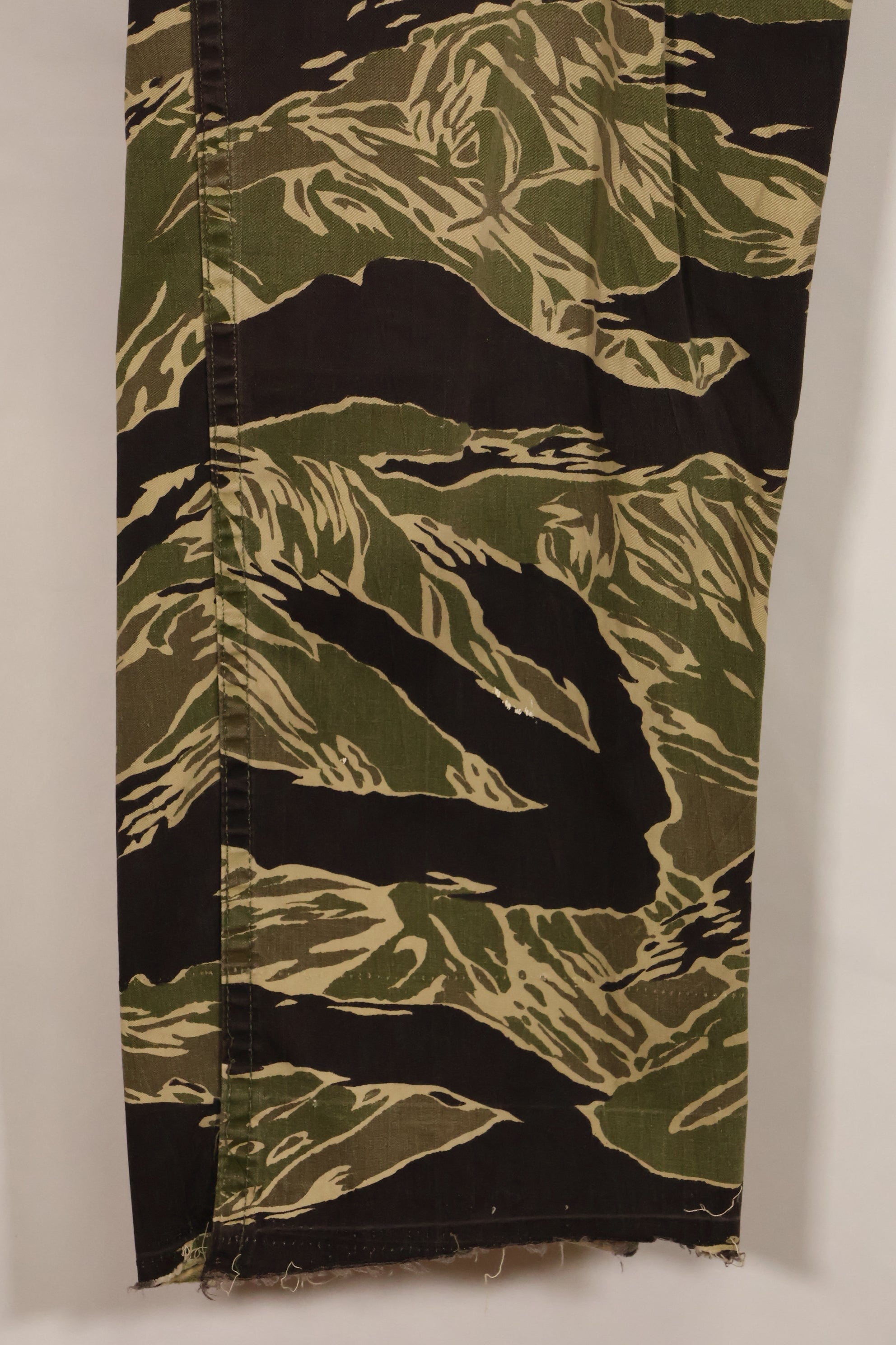 1960s lightweight fabric Okinawa Tiger jungle fatigues cut pants, used.