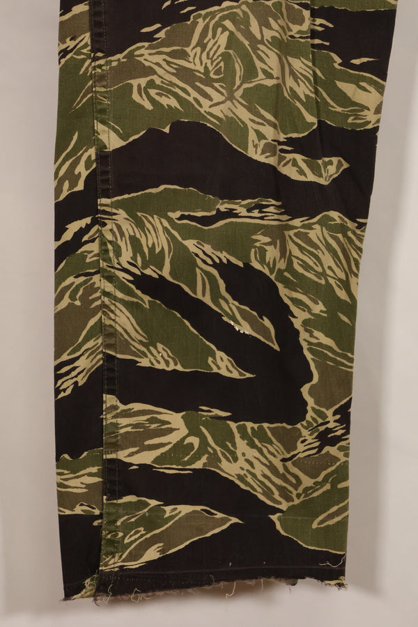 1960s lightweight fabric Okinawa Tiger jungle fatigues cut pants, used.