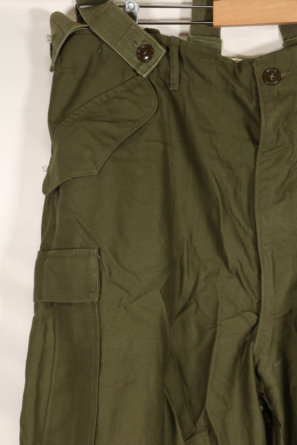 1951 Contract L-R M51 Cotton Field Pants with suspenders, used.