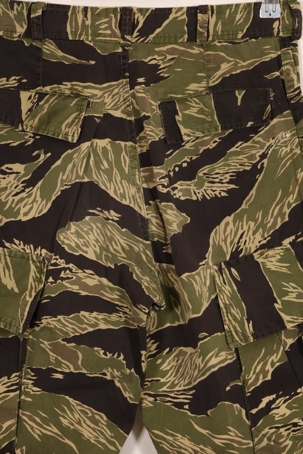 1960s lightweight fabric Okinawa Tiger jungle fatigues cut pants, used.