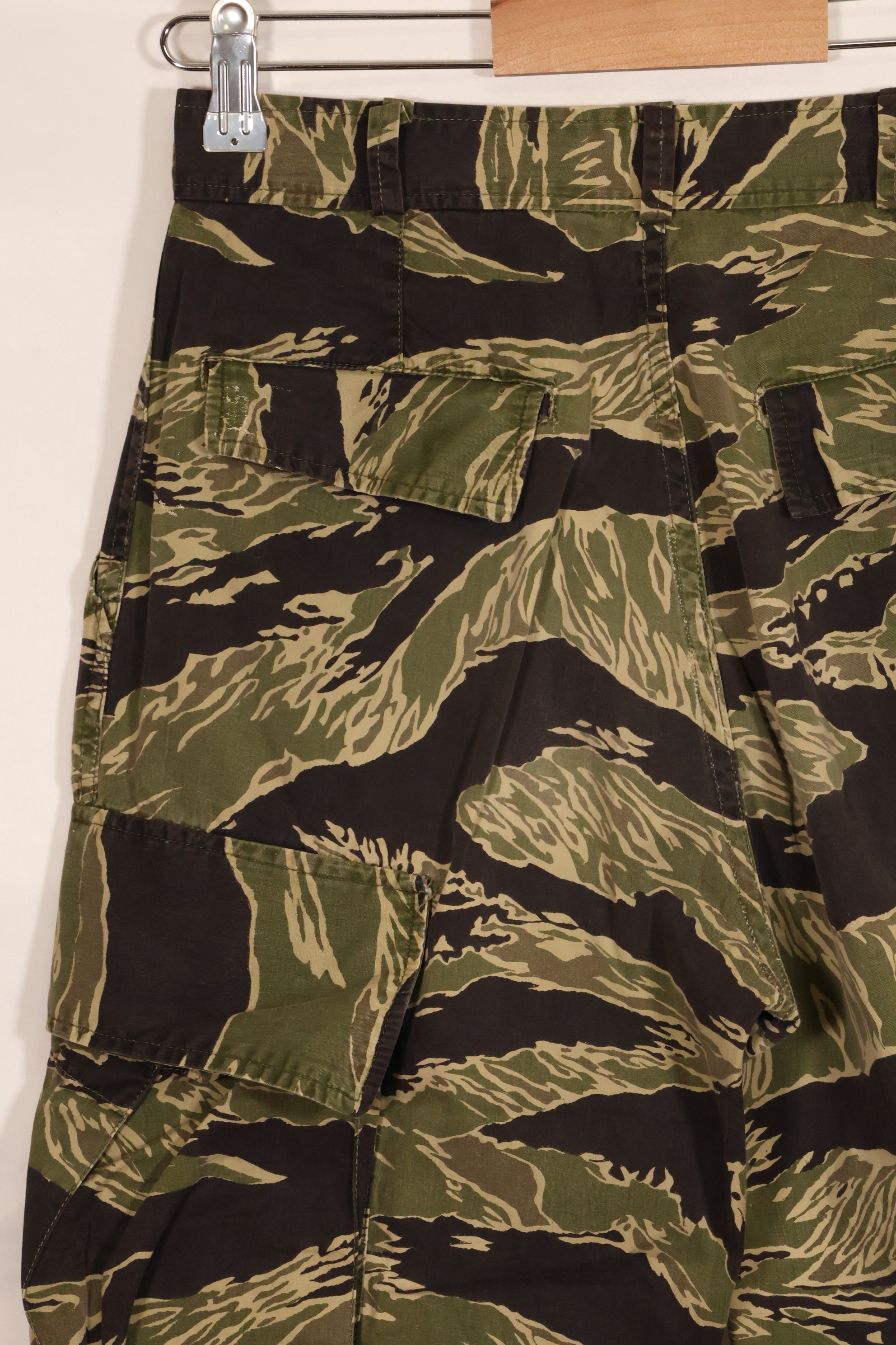 1960s lightweight fabric Okinawa Tiger jungle fatigues cut pants, used.