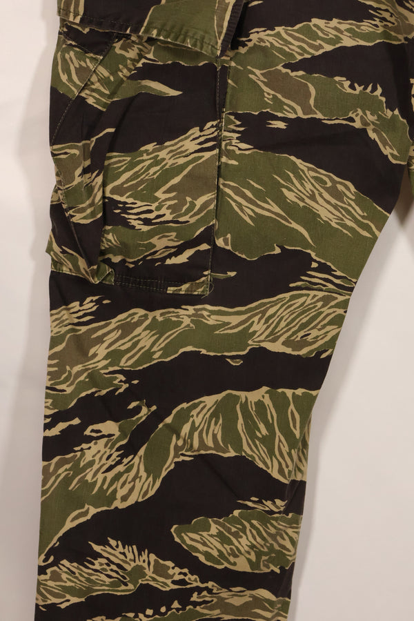1960s lightweight fabric Okinawa Tiger jungle fatigues cut pants, used.