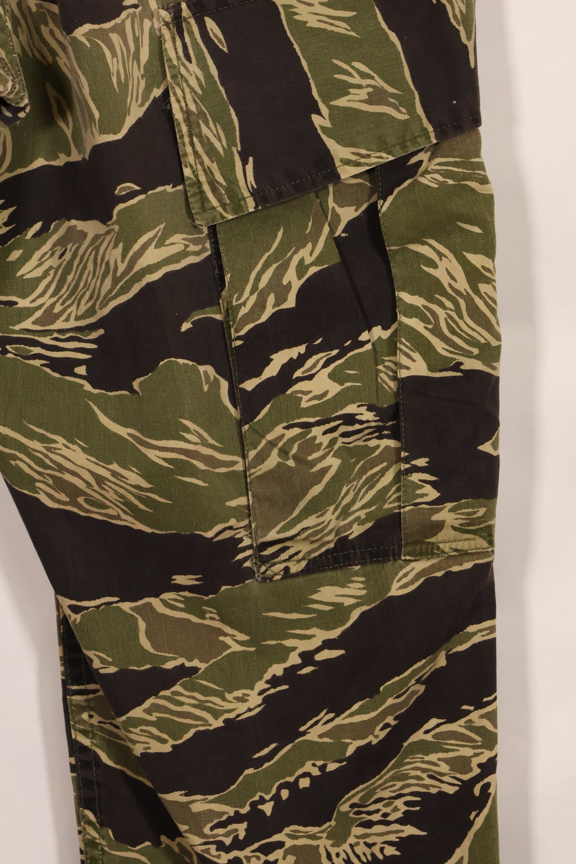 1960s lightweight fabric Okinawa Tiger jungle fatigues cut pants, used.