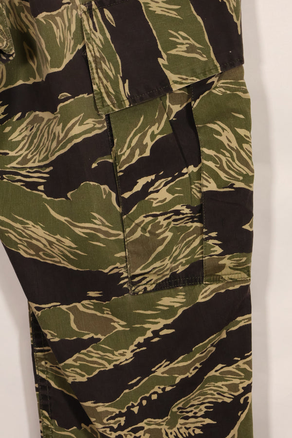 1960s lightweight fabric Okinawa Tiger jungle fatigues cut pants, used.