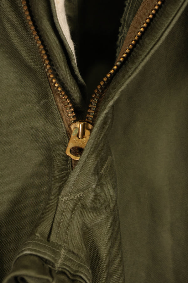 1951 Contract S-R M51 Cotton Field Pants with suspenders, used.