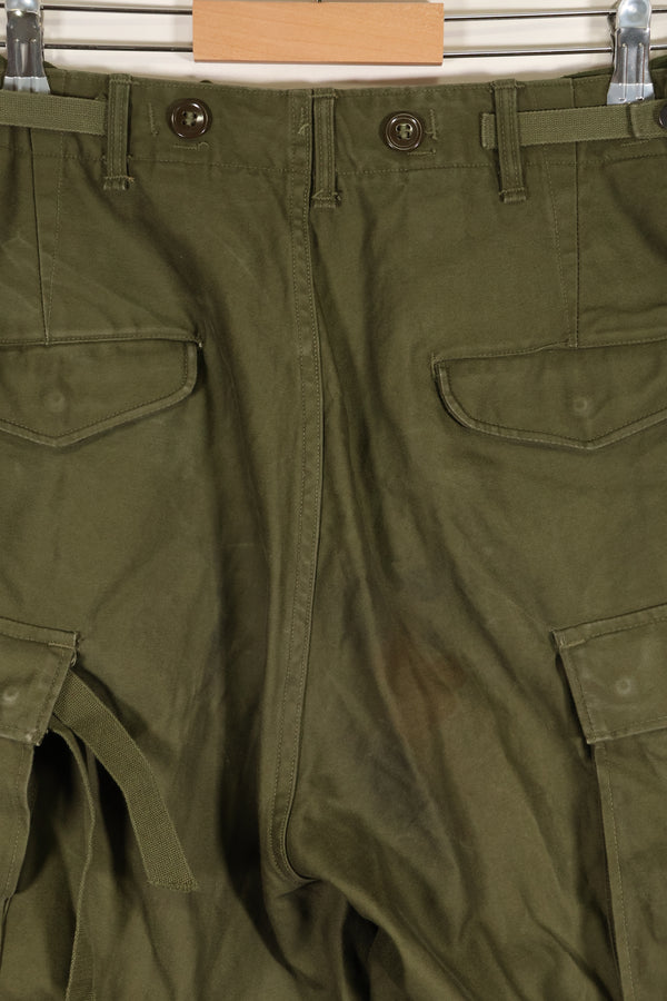 1951 Contract S-R M51 Cotton Field Pants with suspenders, used.