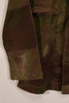 Real 1961 ARVN Windproof camouflage shirt, light fabric, missing buttons, rare.