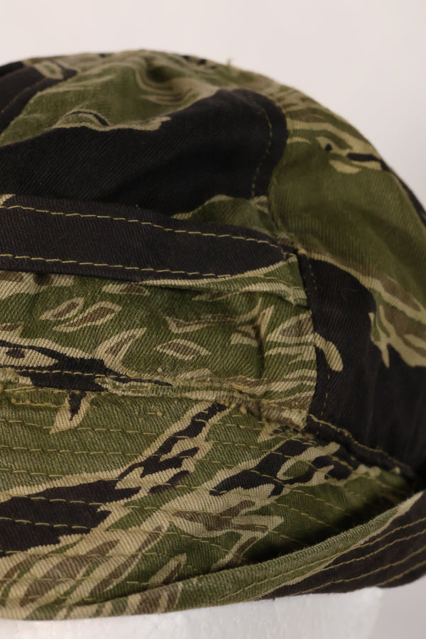1960s Okinawa Tiger Pattern Locally Made Fishing Hat, Used