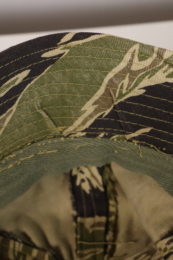 1960s Okinawa Tiger Pattern Locally Made Fishing Hat, Used