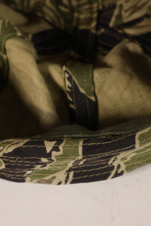 1960s Okinawa Tiger Pattern Locally Made Fishing Hat, Used