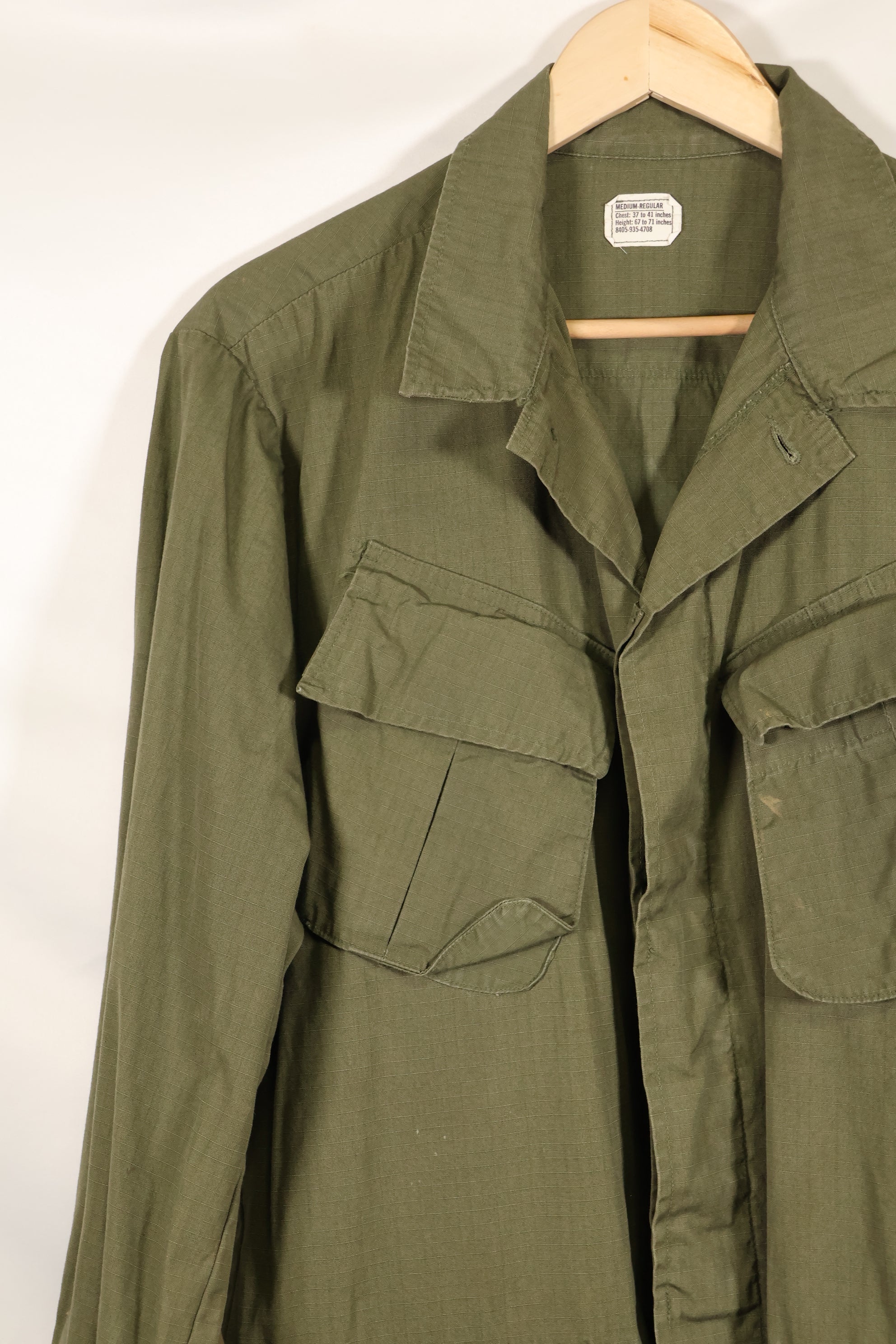 1968 Contract M-R Ripstop 4th Model Jungle Fatigue Jacket Used