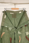 Early 1960s MEDIUM OG-107 Utility Pants, Type I Baker Pants, with camouflage, modified for sniper use