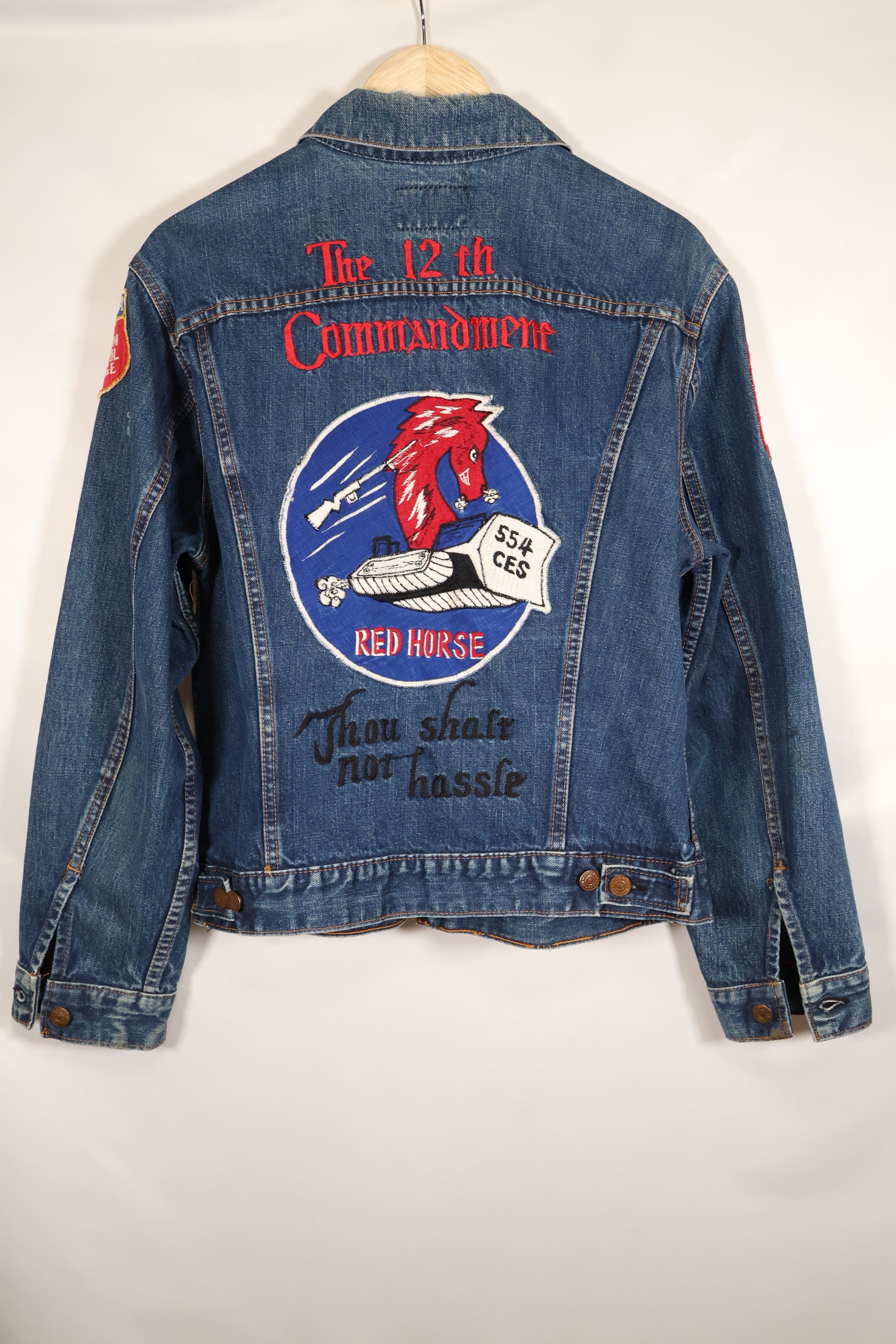 Late 1970s, U.S. Air Force The 12th Commandment Tour Jacket, Levis 70505 Big E, Used