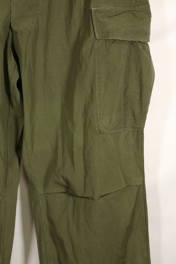 Circa 1967 L-R Non Rip 3rd Model Jungle Fatigue Pants, good condition, used.