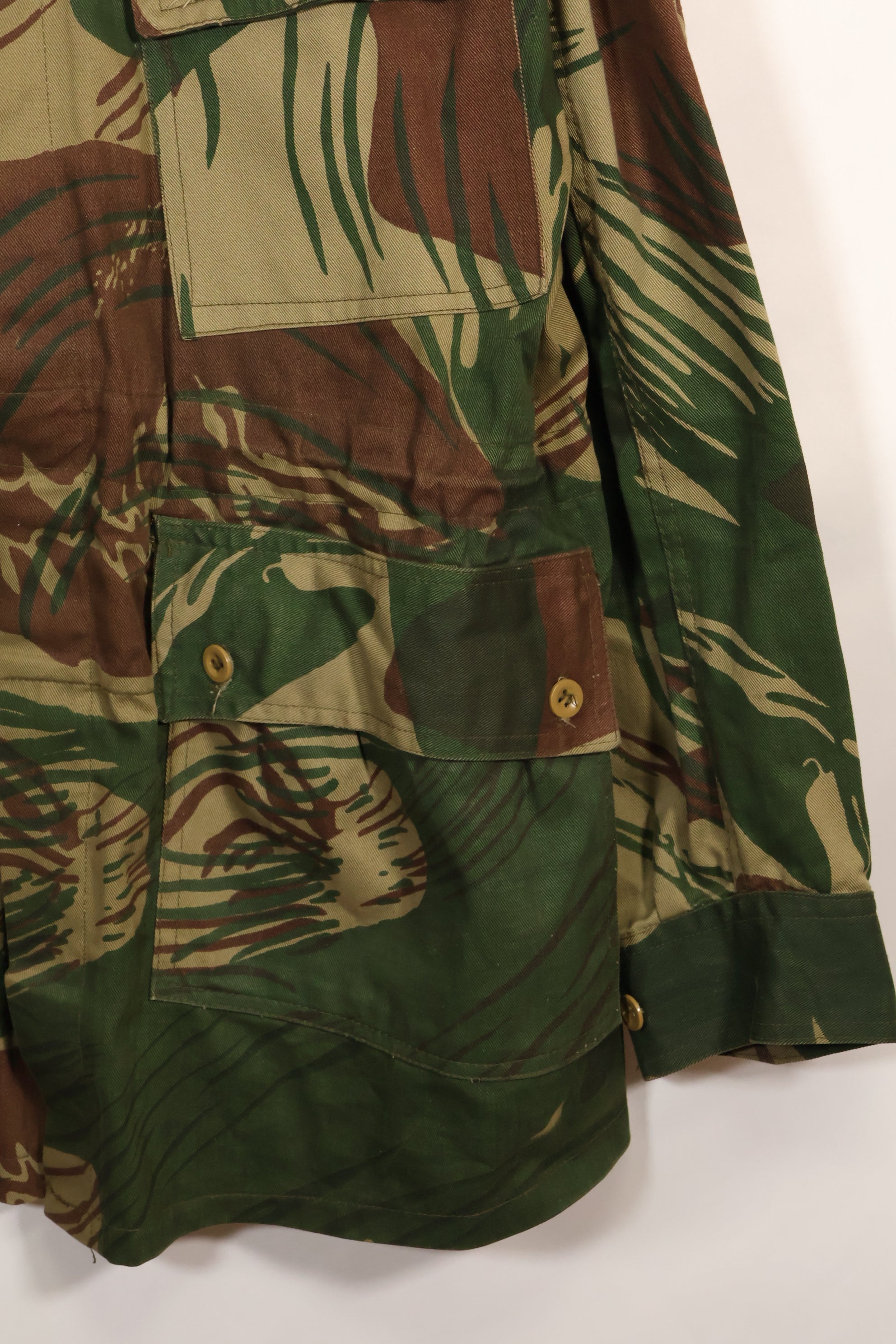 Real Rhodesian Army Rhodesian camouflage 4 pocket jacket, faded, used.