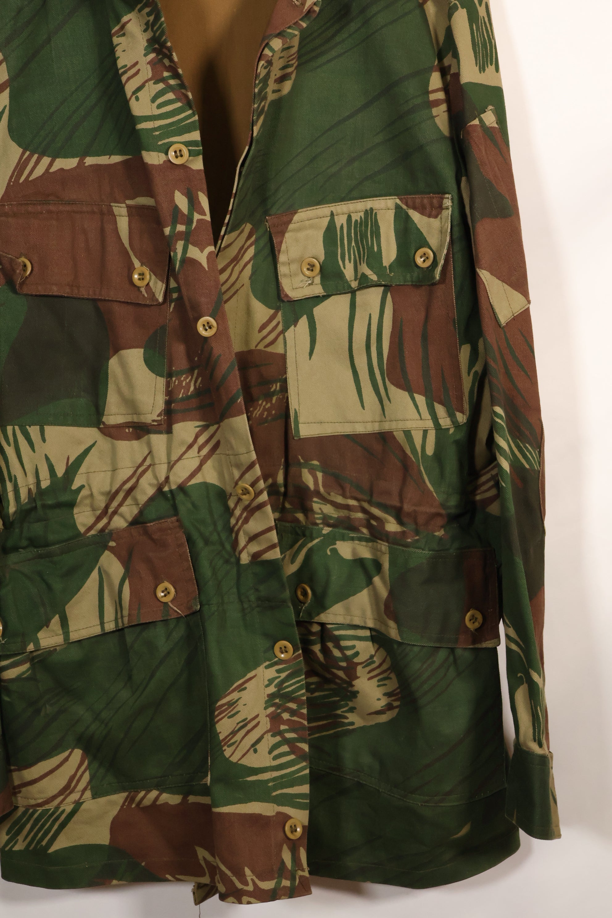 Real Rhodesian Army Rhodesian camouflage 4 pocket jacket, faded, used.