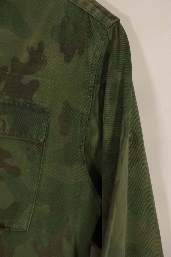 Real 1960s ARVN locally made camouflage shirt, worn, used.