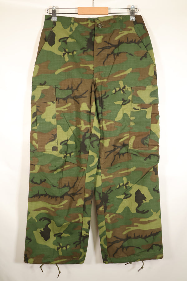 1968 Contract, S-R, Ripstop Fabric, ERDL Leaf Camo, Fatigue Pants, Good Condition, Used