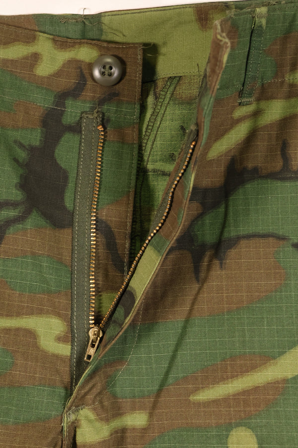 1968 Contract, S-R, Ripstop Fabric, ERDL Leaf Camo, Fatigue Pants, Good Condition, Used