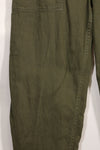 Early 1960s OG-107 utility pants, baker pants, zipper fly, used.