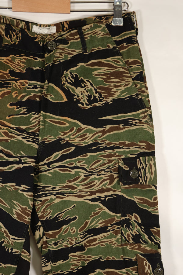 Mid-1960s Deadstock Early Gold Tiger Stripe Pants Size S-R US Cut